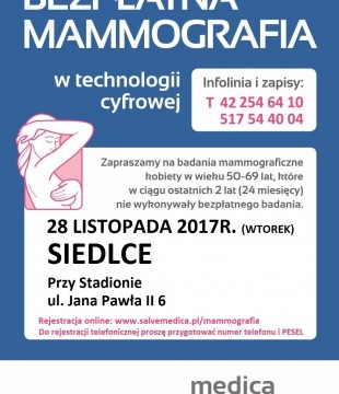 Bezpłatne badanie mammograficzne